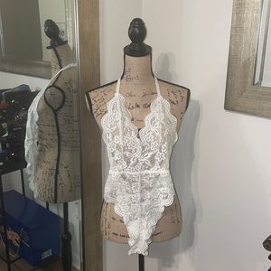 White Lace Bodysuit